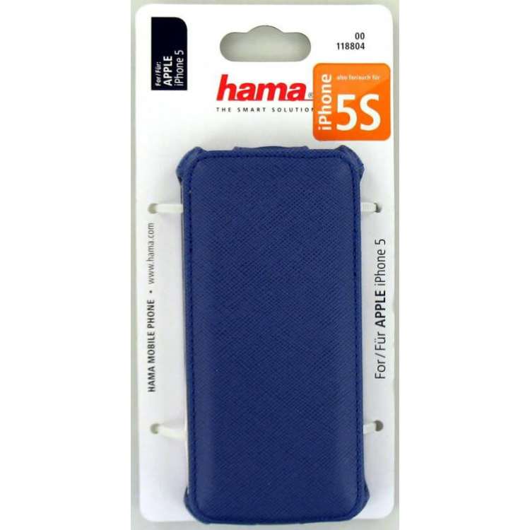 Hama iPhone5/5s/SE Laukku Flip-Front Sininen Nahkaa Hama iPhone5/5s/SE Laukku Flip-Front Sininen Nahkaa