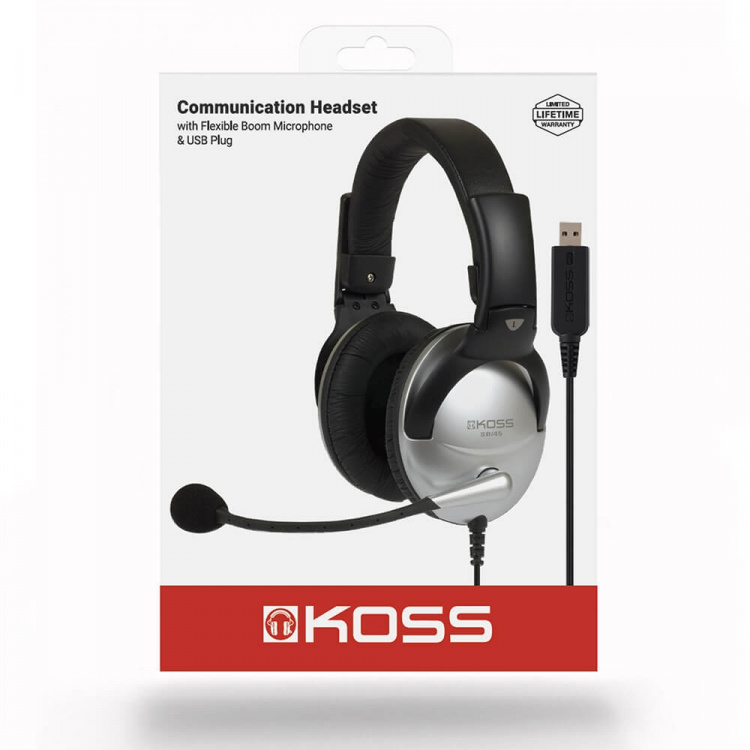 Koss Kuuloke SB45 USB Over-Ear Mic Musta/Hopea Koss Kuuloke SB45 USB Over-Ear Mic Musta/Hopea