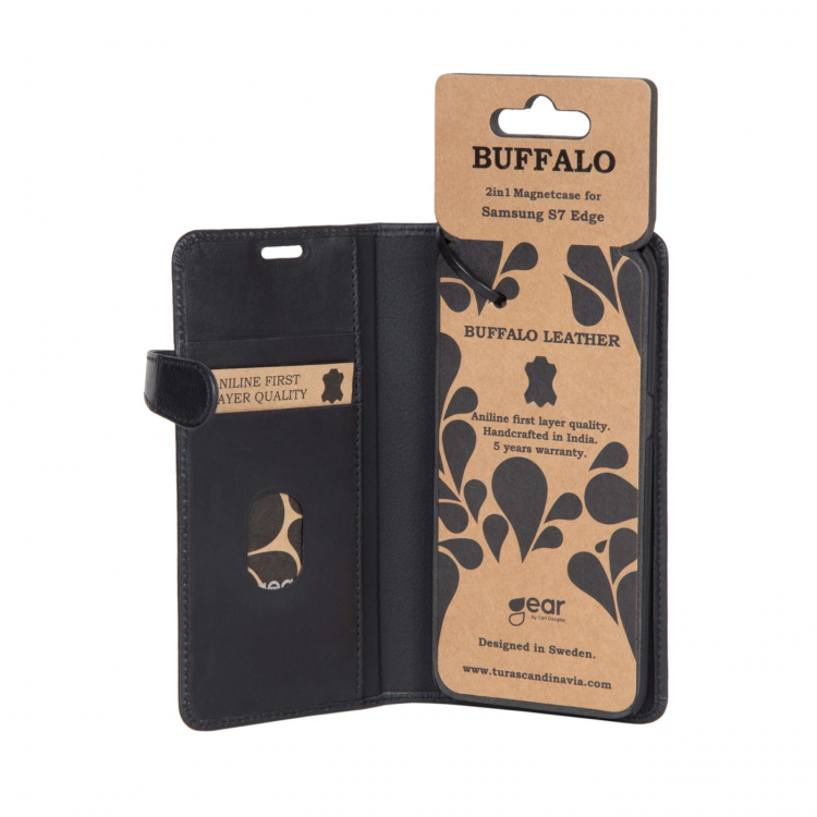 Buffalo Lompakko Samsung S7 Edge Musta