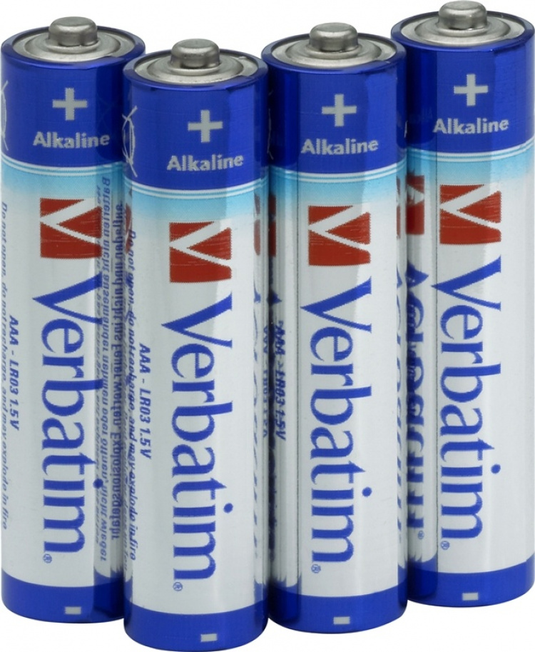 Verbatim paristot, AAA(LR03), 4-pakkaus, Alkaline, 1,5 V