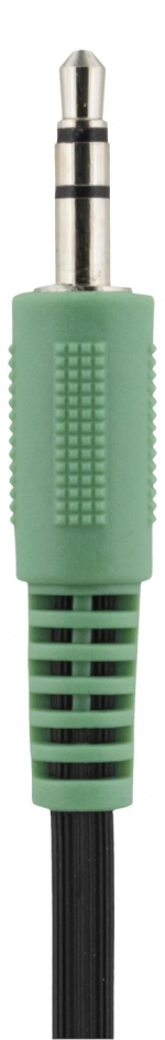 DELTACO suljetut kuulokkeet, äänensäätö, 2,5m kaapeli, musta/kulta