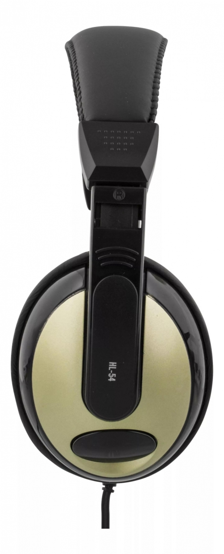 DELTACO suljetut kuulokkeet, äänensäätö, 2,5m kaapeli, musta/kulta