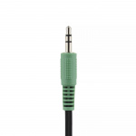 DELTACO suljetut kuulokkeet, äänensäätö, 2,5m kaapeli, musta/kulta