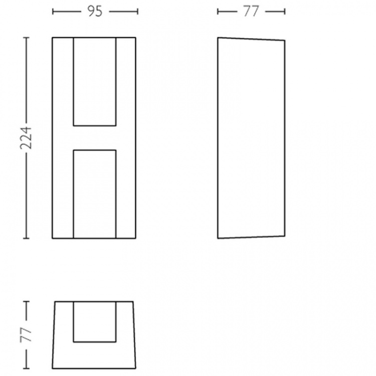 Philips Shadow Vägglampa LED 2x4,5W An Philips Shadow Vägglampa LED 2x4,5W An