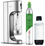 AGA Aqvia Exclusive Steel Black sisältäen 2 pulloa + kolsyrepatron