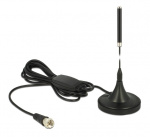 Delock DAB+ antenni, F-uros, RG-174, 21dBi, 2m kaapeli, magneettijalka