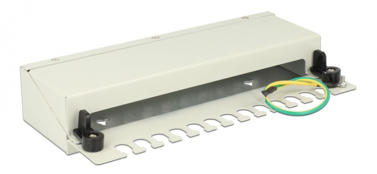 DeLOCK kytkentäpaneeli, 12 porttia, Keystone, suojattu, harmaa