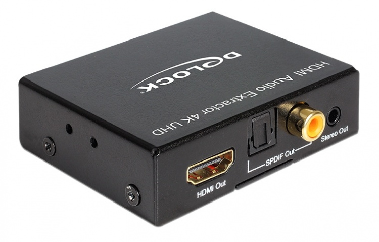 DeLOCK HDMI Stereo/5.1 audio konvertteri, UltraHD, S/PDIF, 3,5mm