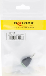 DeLOCK sovitin, 3,5mm stereo ur - 4-pin sarjaliitin, musta