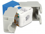 DeLOCK UTP Cat6 Keystone-moduuli, RJ45 ho - LSA Cat6, sininen/harmaa DeLOCK UTP Cat6 Keystone-moduuli, RJ45 ho - LSA Cat6, sininen/harmaa