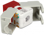 DeLOCK UTP Cat6 Keystone-moduuli, RJ45 na - LSA Cat6, punainen/harmaa DeLOCK UTP Cat6 Keystone-moduuli, RJ45 na - LSA Cat6, punainen/harmaa
