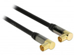 DeLOCK antennkabel, 75 Ohm, guldpläterade vinklade kontakter, 1m, sva