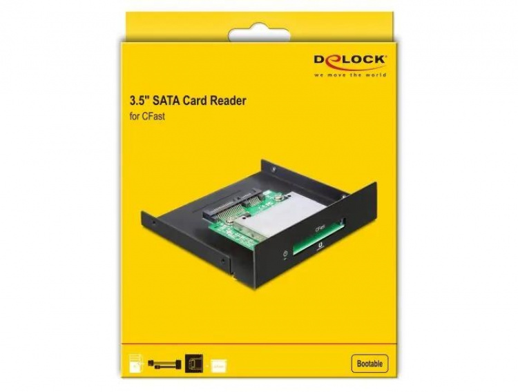 DeLOCK muistikortinlukija, sisäinen/3,5 DeLOCK muistikortinlukija, sisäinen/3,5