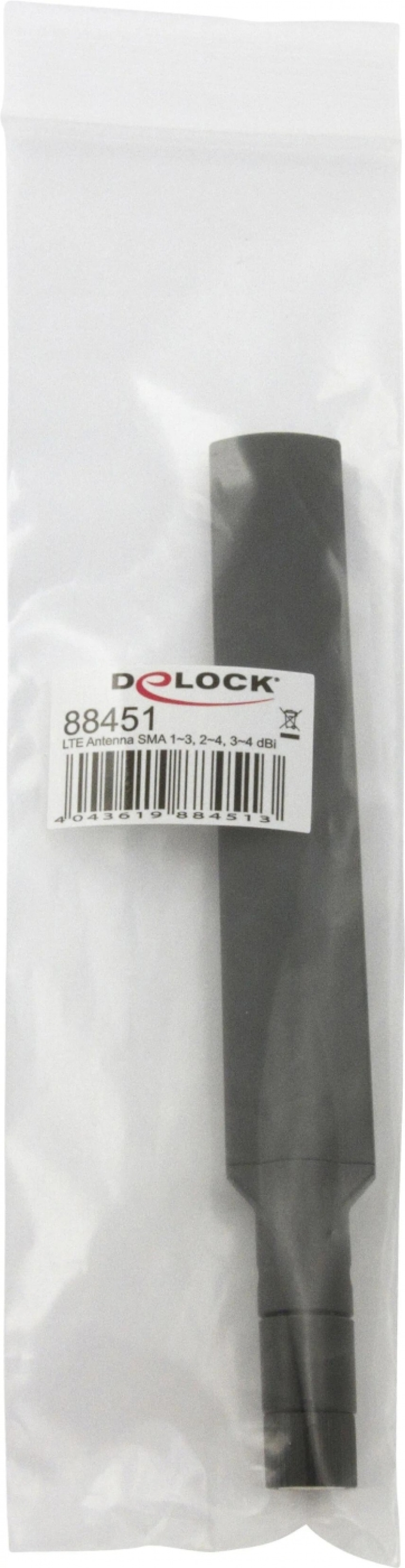 DeLOCK LTE antenni, SMA-kontakti ur, ympärisäteilevä, musta