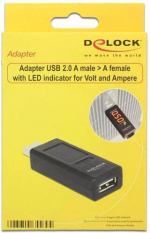 DeLOCK adapteri - Ampeeri & Volttimittari USB-laitteille, A ur -A na DeLOCK adapteri - Ampeeri & Volttimittari USB-laitteille, A ur -A na