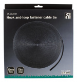 DELTACO tarranauha, 10mm leveys, 15m rulla, musta