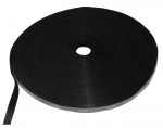 DELTACO tarranauha, 10mm leveys, 25m rulla, musta