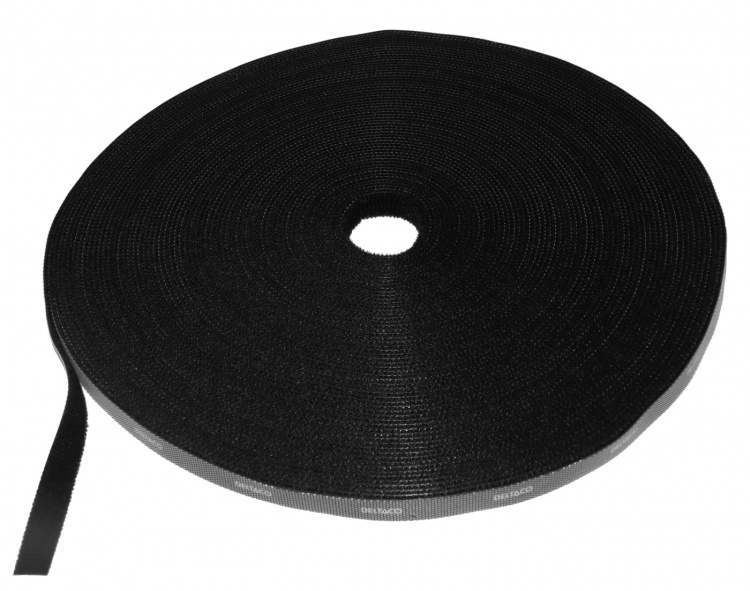 DELTACO tarranauha, 10mm leveys, 25m rulla, musta