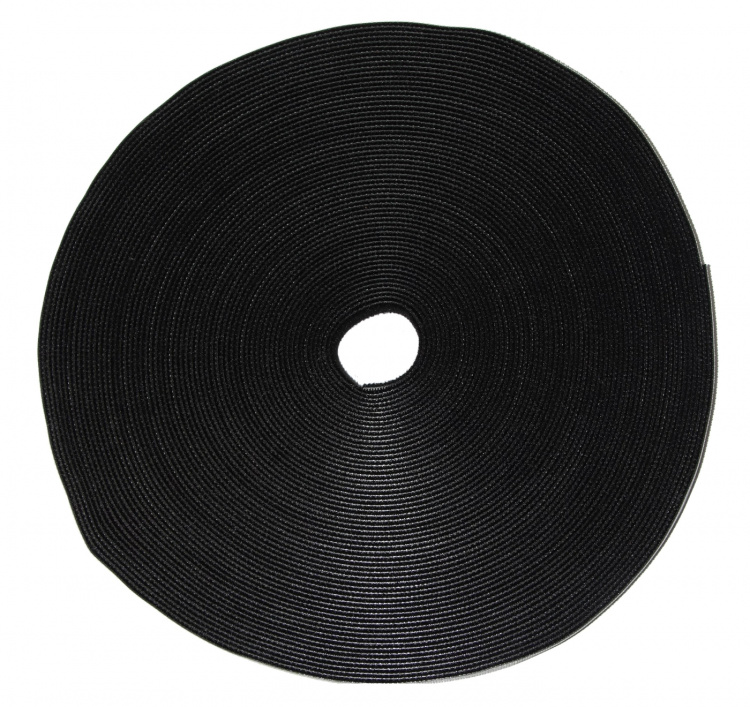 DELTACO tarranauha, 10mm leveys, 25m rulla, musta