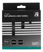 DELTACO itsekiinnittyviä kaapelinpuristimia,1/3/6-paikkaa,10-pak.musta DELTACO itsekiinnittyviä kaapelinpuristimia,1/3/6-paikkaa,10-pak.musta