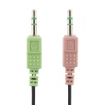 DELTACO headset, mikrofoni, äänen voimakkuuden säätö, 2m kaapeli