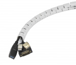 DELTACO Kaapelipiilo nylonista, 25mm halk., 2,5m, valkoinen