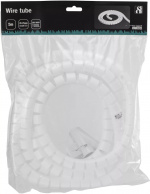 DELTACO Kaapelipiilo nylonista, 25mm halk., 5m, valkoinen