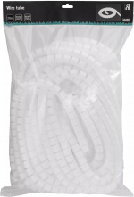 DELTACO Kaapelipiilo nylonista, 25mm halk., 20m, valkoinen