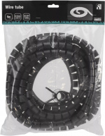 DELTACO Kaapelipiilo nylonista, 25mm halk., 5m, musta