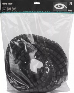 DELTACO Kaapelipiilo nylonista, 25mm halk., 10m, musta