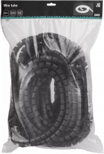 DELTACO Kaapelipiilo nylonista, 25mm halk., 20m, musta