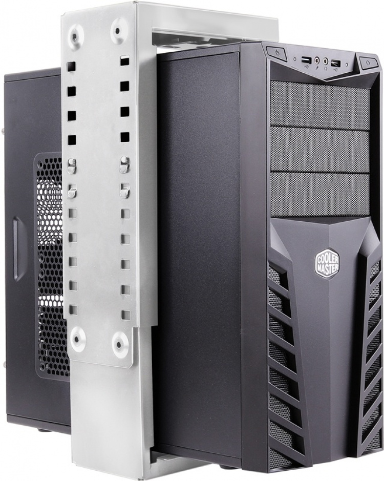 DELTACO tietokoneen pöytä- ja seinäasennusteline, hopea