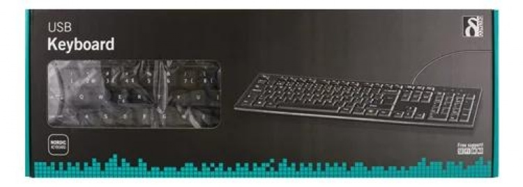 DELTACO USB-näppäimistö, pohjoismainen asettelu, musta DELTACO USB-näppäimistö, pohjoismainen asettelu, musta