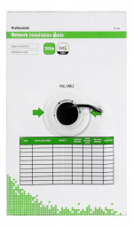 DELTACO U/UTP Cat6 asennuskaapeli ulkokäyttöön, 305m, musta