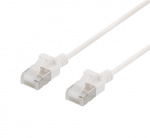 DELTACO U/FTP Cat6a laitekaapeli, ohut, läpimitta 3,8mm, 1,5m, valk.