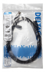 DELTACO USB 2.0 kaapeli, Typ C - Typ B , 2m, musta