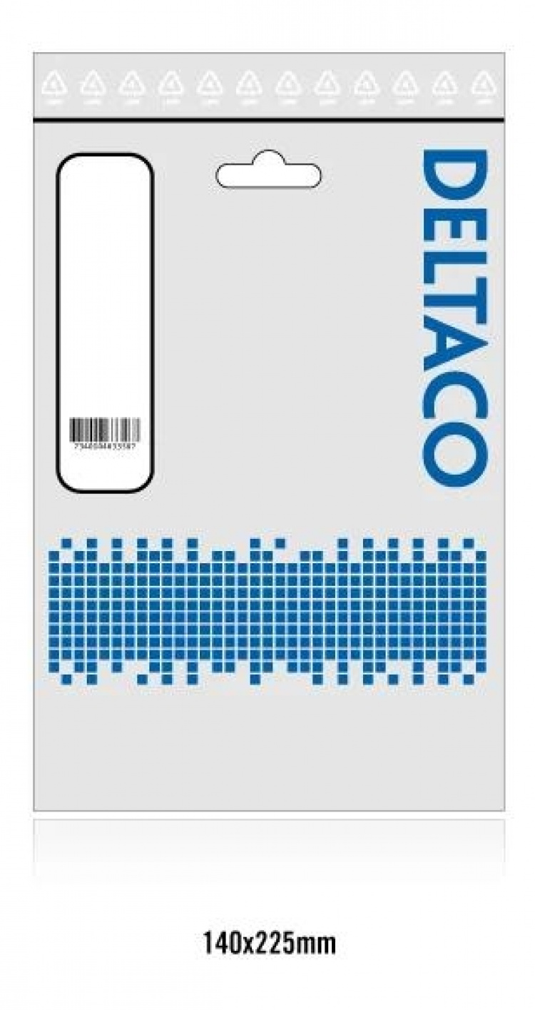 DELTACO USB 3.1 -kaapeli, Gen 1, Type C - Type C, 0,5m, valkoinen