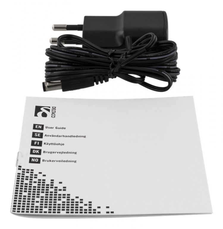 DELTACO PRIME HDMI-jakaja, 1 sisään ja 2 ulos, HDMI 2.0, 4K, UHD,musta