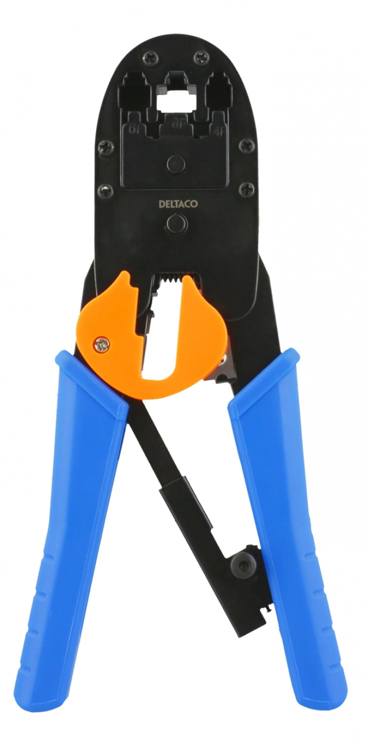 DELTACO Modulaarityökalu 4/6/8-pin-kaapelin katkaisuun/kuorintaan