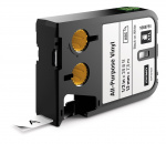 DYMO XTL Monikäyttöinen vinyylitarra, 12mm, musta teksti, valk. tausta DYMO XTL Monikäyttöinen vinyylitarra, 12mm, musta teksti, valk. tausta