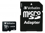 Verbatim PRO U3 microSDXC-kortti, sis. adapterin, 64GB