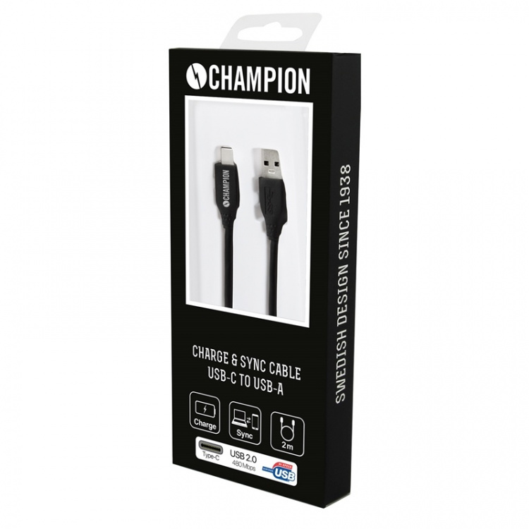 Champion USB 2.0 C till A, 2m