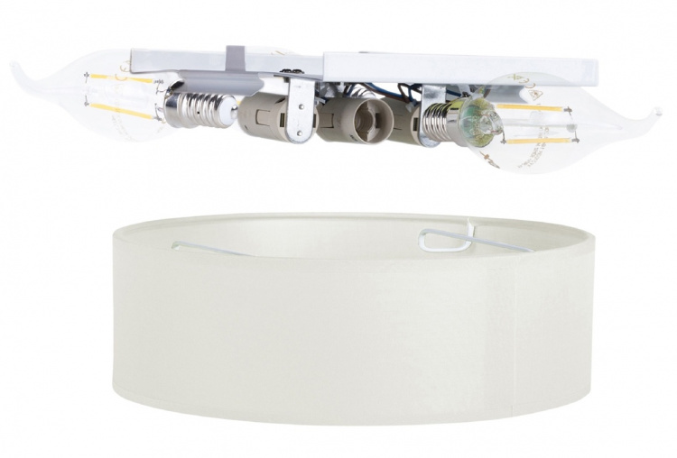 Smartwares Taklampa Textil Ø40cm Vit (10.004.68)