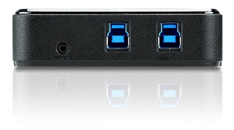 ATEN USB 3.0 -hubi 2 koneelle, 4xUSB A naaras, 2xUSB B naaras, musta