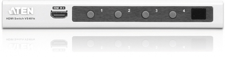 ATEN VS481B, HDMI-kytkin, 4 sisääntuloa - 1 ulostulo, UHD/4K, hopea