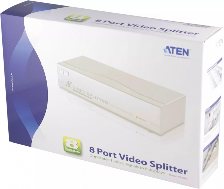ATEN VGA jakaja/splitter 1-8, 1280x1024, HD15 uros - 8x HD15 naaras