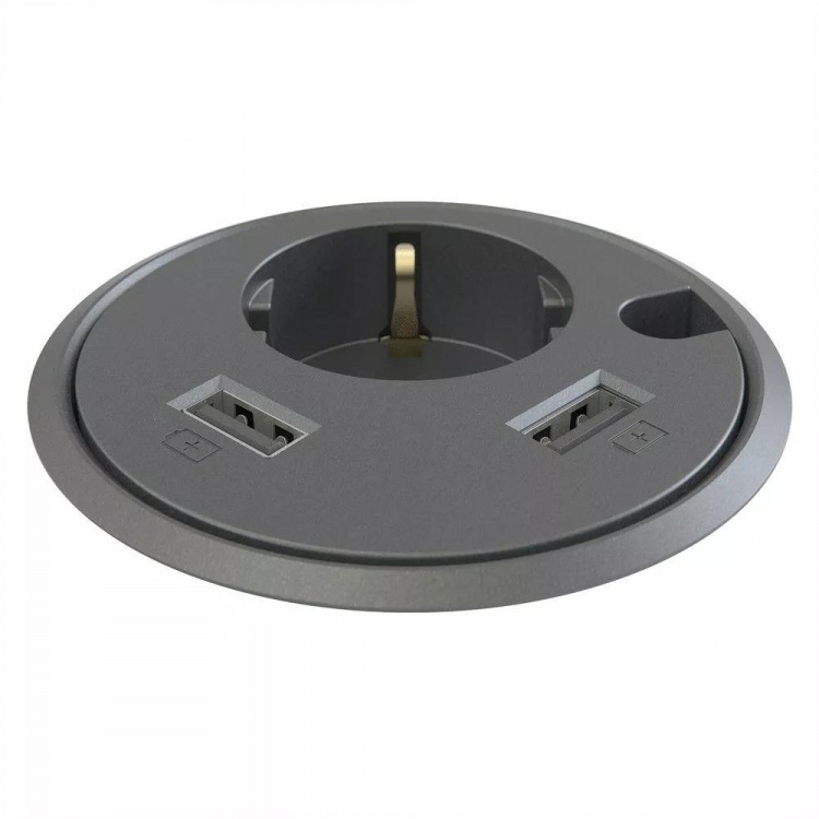 Kondator Powerdot pöytään upotett. virtapaneeli, 1xCEE 7/4, 2xUSB