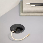 Kondator Powerdot pöytään upotett. virtapaneeli, 1xCEE 7/4, 2xUSB