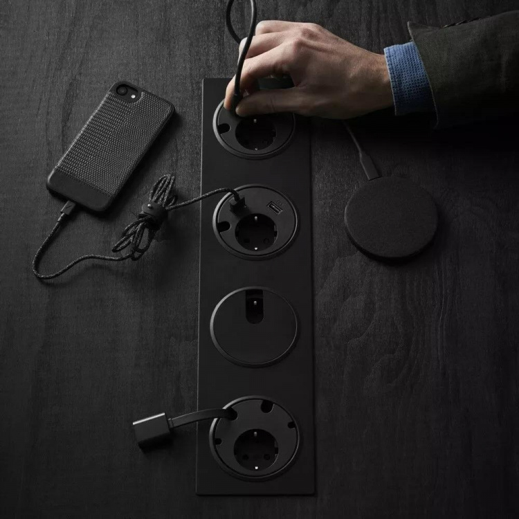 Kondator Powerdot pöytään upotett. virtapaneeli, 1xCEE 7/4, 2xUSB Kondator Powerdot pöytään upotett. virtapaneeli, 1xCEE 7/4, 2xUSB