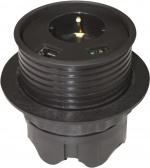 Powerdot Satellit PD10 - satellitti, CEE 7/4, RJ45, USB, musta Powerdot Satellit PD10 - satellitti, CEE 7/4, RJ45, USB, musta